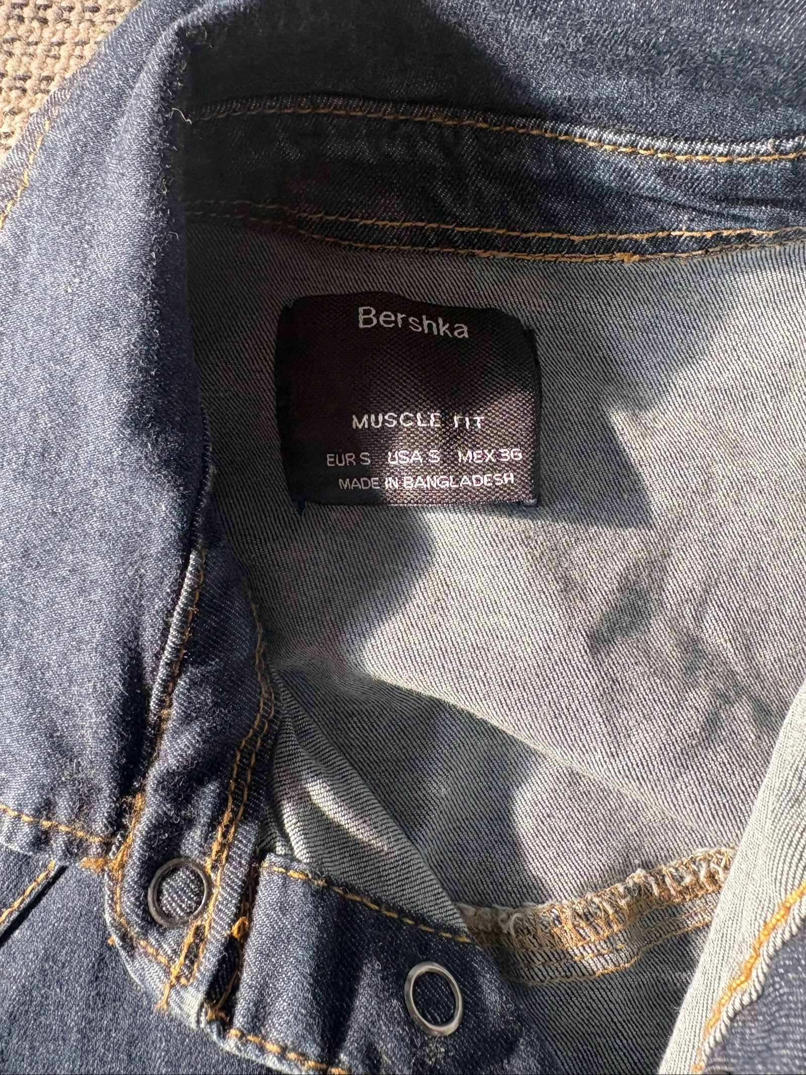 Bershka Muscle Fit S spijkerhemd denim shirt jeans – photo 3